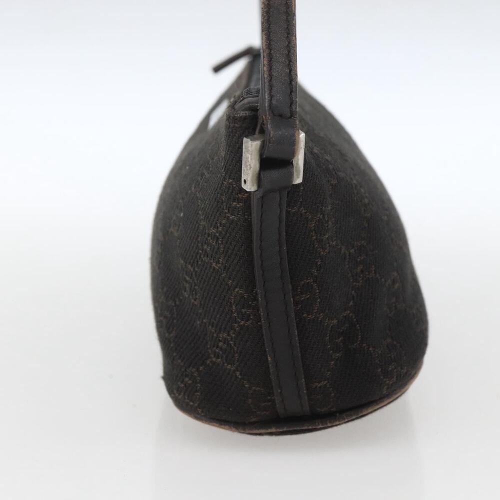 GUCCI GG Canvas Accessory Pouch Dark Brown Silver 07198 Auth ep12569 - Picture 4 of 16
